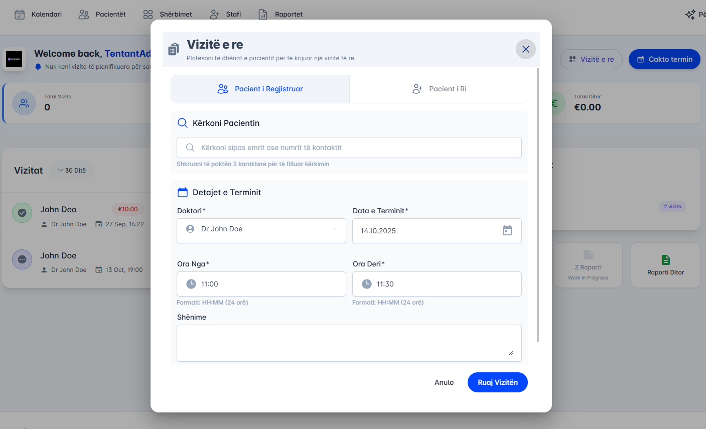 Klinikaime Dashboard
